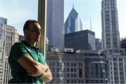 1 November 2016; Ultan Dillane of Ireland poses for a portrait after an Ireland Rugby Press Conference at Trump International Hotel & Tower in Chicago, USA. Photo by Brendan Moran/Sportsfile