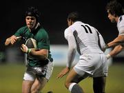 18 March 2011; David Doyle, Ireland, in action against Jonathan Joseph, England. U20 Six Nations Championship, Ireland v England, Dubarry Park, Athlone, Co. Westmeath. Picture credit: David Maher / SPORTSFILE