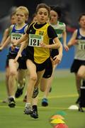 19 March 2011; Luke Fitzpatrick, from Kilkenny City Harriers, on his way to winning the U13 boys 600m final. Woodie’s DIY National Juvenile Indoor Championships, Meadowbank Indoor Arena, Magherafelt, Derry. Picture credit: Oliver McVeigh / SPORTSFILE