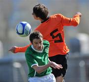 20 March 2011; Gary Messett, Ireland, in action against Lars Conijn, Holland. CP Invitational Tournament, St. Patrick's Day Cup Final, Ireland v Holland, Tallaght Stadium, Tallaght, Dublin. Picture credit: Brian Lawless / SPORTSFILE