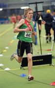 19 March 2011; David Harper, Wesport AC, Co. Mayo, in action during the U17 Boys 1500m. Woodie’s DIY National Juvenile Indoor Championships, Meadowbank Indoor Arena, Magherafelt, Derry. Picture credit: Oliver McVeigh / SPORTSFILE