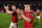 4 November 2016; Andrew Conway, right, and team-mate Jack O'Donoghue of Munster following the Guinness PRO12 Round 8 match between Munster and Ospreys at Irish Independent Park in Cork. Photo by Cody Glenn/Sportsfile