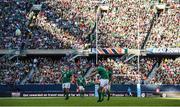 5 November 2016; Jonathan Sexton of Ireland kicks a penalty against New Zealand during the International rugby match between Ireland and New Zealand at Soldier Field in Chicago, USA. Photo by Brendan Moran/Sportsfile