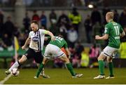 6 November 2016; Stephen O'Donnell of Dundalk in action against Gearóid Morrissey of Cork City during the Irish Daily Mail FAI Cup Final match between Cork City and Dundalk at Aviva Stadium in Lansdowne Road, Dublin. Photo by Eóin Noonan/Sportsfile