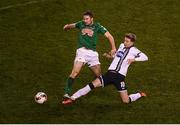 6 November 2016; Ronan Finn of Dundalk in action against Gearóid Morrissey of Cork City during the Irish Daily Mail FAI Cup Final match between Cork City and Dundalk at Aviva Stadium in Lansdowne Road, Dublin. Photo by Stephen McCarthy/Sportsfile