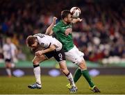 6 November 2016; Alan Bennett of Cork City in action against David McMillan of Dundalk during the Irish Daily Mail FAI Cup Final match between Cork City and Dundalk at Aviva Stadium in Lansdowne Road, Dublin. Photo by Seb Daly/Sportsfile