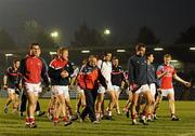 23 March 2011; Cork manager John Cleary and players ahead of the game. Cadbury Munster GAA Football Under 21 Championship Semi-Final, Cork v Tipperary, Pairc Ui Rinn, Cork. Picture credit: Stephen McCarthy / SPORTSFILE