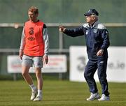 28 March 2011; Republic of Ireland manager Giovanni Trapattoni with Paul Green during squad training ahead of their International Friendly against Uruguay on Tuesday night. Republic of Ireland Squad Training, Gannon Park, Malahide, Co. Dublin. Picture credit: David Maher / SPORTSFILE