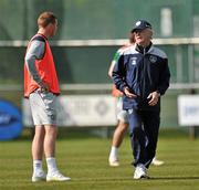28 March 2011; Republic of Ireland manager Giovanni Trapattoni with James McCarthy during squad training ahead of their International Friendly against Uruguay on Tuesday night. Republic of Ireland Squad Training, Gannon Park, Malahide, Co. Dublin. Picture credit: David Maher / SPORTSFILE