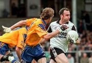 5 July 1998; Paul Durcan of Sligo in action against Gerry Keane of Roscommon during the Bank of Ireland Connacht Senior Football Championship Semi-Final Replay match between Sligo and Roscommon at Markievicz Park in Sligo. Photo by David Maher/Sportsfile