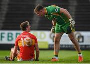 13 November 2016; Bernard Power of Corofin during a disagreement with Danny Kirby of Castlebar Mitchels during the AIB Connacht GAA Football Senior Club Championship semi-final match between Castlebar Mitchels and Corofin at Elverys MacHale Park in Castlebar, Co. Mayo. Photo by Ramsey Cardy/Sportsfile