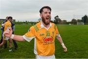 13 November 2016; Jonathon Connolly of Seán O Mahony's celebrates after the AIB Leinster GAA Football Senior Club Championship quarter-final game between Sean O Mahony's and Sarsfields at Gaelic Grounds in Drogheda, Co Louth. Photo by Piaras Ó Mídheach/Sportsfile