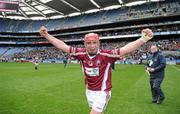 17 March 2011; Alan Kerins celebrates victory for Clarinbridge. AIB GAA Hurling All-Ireland Senior Club Championship Final, Clarinbridge v O’Loughlin Gaels, Croke Park, Dublin. Picture credit: Ray McManus / SPORTSFILE