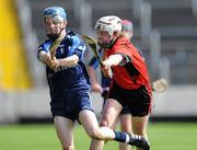 2 April 2011; Darragh Dolan, St Brigids, Loughrea, in action against Matthew Collier, Roscrea CC. All-Ireland Vocational Schools Senior 'A' Hurling Final, St Brigids, Loughrea, v Roscrea CC, Semple Stadium, Thurles, Co. Tipperary. Picture credit: Matt Browne / SPORTSFILE