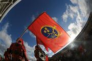 2 April 2011; A general view of a Munster flag ahead of the game. Celtic League, Munster v Leinster, Thomond Park, Limerick. Picture credit: Stephen McCarthy / SPORTSFILE