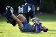 15 November 2016; Israel Dagg of New Zealand reacts after falling over a tackle bag during squad training at Garda RFC in Westmanstown, Dublin. Photo by Stephen McCarthy/Sportsfile