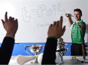 17 November 2016; Kilkenny hurler Cillian Buckley during the Launch of the Top Oil sponsorship of the Leinster GAA Schools Senior Championships at St. Vincent's CBS, Dublin. Photo by Cody Glenn/Sportsfile