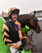 20 November 2016; Jockey Ruby Walsh after winning the StanJames.com Morgiana Hurdle on Nichols Canyon at Punchestown Racecourse in Naas, Co. Kildare. Photo by Ramsey Cardy/Sportsfile