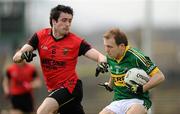 10 April 2011; Darran O'Sullivan, Kerry, in action against Kevin McKernan, Down. Allianz Football League, Division 1, Round 7, Kerry v Down, Fitzgerald Stadium, Killarney, Co. Kerry. Picture credit: Brendan Moran / SPORTSFILE