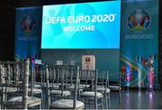 24 November 2016; A general view of the launch at the UEFA EURO 2020 Host City Logo Launch – Dublin at CHQ Building in North Wall Quay, Dublin. Photo by David Maher/Sportsfile