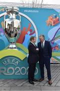 24 November 2016; An Taoiseach Enda Kenny T.D and FAI CEO John Delaney at the launchthe UEFA EURO 2020 Host City Logo Launch – Dublin at CHQ Building in North Wall Quay, Dublin. Photo by David Maher/Sportsfile