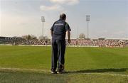 10 April 2011; A general view of Meath manager Seamus McEnaney on the sideline. Allianz Football League, Division 2, Round 7, Meath v Tyrone, Pairc Tailteann, Navan, Co. Meath. Photo by Sportsfile