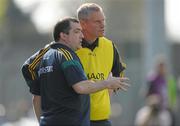10 April 2011; Meath manager Seamus McEnaney and selector Liam Harnan. Allianz Football League, Division 2, Round 7, Meath v Tyrone, Pairc Tailteann, Navan, Co. Meath. Photo by Sportsfile