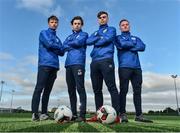 25 November 2016; FAI ETB players, from left, John Ross Wilson, William McAdams, Jamie Ahearne and Jamie Hamilton during the FAI ETB Football Academy Photocall at the FAI National Training Centre in Abbotstown, Dublin. Photo by David Maher/Sportsfile