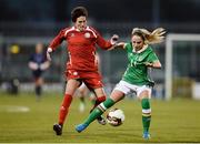 26 November 2016; Julie Ann-Russell of Republic of Ireland in action against Erika Vazquez of Basque Country during the International Friendly match between Republic of Ireland WNT and Basque Country at Tallaght Stadium in Tallaght, Co. Dublin. Photo by Sam Barnes/Sportsfile
