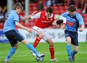 15 April 2011; Ian Daly, St Patrick's Athletic, in action against Michael Leahy, left, and David O'Connor, UCD. Airtricity League Premier Division, St Patrick's Athletic v UCD, Richmond Park, Inchicore, Dublin. Picture credit: Matt Browne / SPORTSFILE