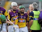 17 April 2011; Colm Farrell, left, and Lar Prendergast, Wexford, after the match. Allianz Hurling League, Division 1, Round 7, Tipperary v Wexford, Semple Stadium, Thurles, Co. Tipperary. Picture credit: Brian Lawless / SPORTSFILE