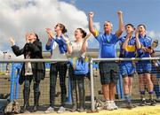 17 April 2011; Wicklow supporters celebrate a late point for their team. Allianz GAA Hurling Division 3A Final, Wicklow v Derry, Pearse Park, Longford. Picture credit: Ray McManus / SPORTSFILE