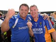 17 April 2011; Wicklow manager Casey O'Brien and captain Jonathan O'Neill celebrate after the game. Allianz GAA Hurling Division 3A Final, Wicklow v Derry, Pearse Park, Longford. Picture credit: Ray McManus / SPORTSFILE