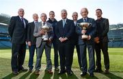 1 December 2016; In attendance at the launch of the GAA Interprovincial Championships at Croke Park in Dublin is Uachtarán Chumann Lúthchleas Aogán Ó Fearghail, centre, with from left, Ciaran Hetherton, Leinster Hurling Manager, John Tobin, Connacht Football Manager, Pete McGrath, Ulster Football Manager, John Doyle, Leinster Football Assistant Manager, Anthony Daly, Munster Hurling Manager, Ger O'Sullivan, Munster Football Manager and Noel Larkin, Connacht Hurling Assistant Manager. The 2016 GAA Inter-Provincial series will take place in Parnell Park, football, and Nenagh, hurling, on Saturday 10th of December. Photo by Sam Barnes/Sportsfile