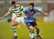 22 April 2011; Dean Marshall, UCD, in action against Enda Stevens, Shamrock Rovers. Airtricity League Premier Division, Shamrock Rovers v UCD, Tallaght Stadium, Tallaght, Co. Dublin. Picture credit: David Maher / SPORTSFILE