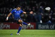 3 December 2016; Isa Nacewa of Leinster kicks a conversion during the Guinness PRO12 Round 10 match between Leinster and Newport Gwent Dragons at the RDS Arena in Ballsbridge, Dublin. Photo by Stephen McCarthy/Sportsfile