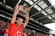 24 April 2011; Cork captain Michael Shields celebrates with the cup. Allianz Football League Division 1 Final, Dublin v Cork, Croke Park, Dublin. Picture credit: Stephen McCarthy / SPORTSFILE