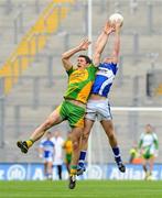 24 April 2011; Ryan Bradley, Donegal, contests a high ball against Darren Strong, Laois. Allianz Football Division 2 Final, Donegal v Laois, Croke Park, Dublin. Picture credit: Dáire Brennan / SPORTSFILE