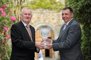 26 April 2011; In attendance at the launch of the 12th Annual All-Ireland GAA Golf Challenge are Uachtarán Chumann Lúthchleas Gael Criostóir Ó Cuana and Liam Daniels, All-Ireland GAA Golf Challenge Chairman. Waterford Castle Golf Club, Waterford. Picture credit: Matt Browne / SPORTSFILE