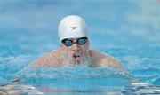 28 April 2011; Michael Dawson, ARDS Swimming Club, Belfast, on his way to winning the 50m Breaststroke at the Irish National Long Course Swimming Championships 2011. National Aquatic Centre, Abbotstown, Co. Dublin. Picture credit: Matt Browne / SPORTSFILE