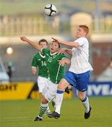 28 April 2011; Chris Lyons, Republic of Ireland U18, in action against Joshua White, England U18. Centenary Shield, Republic of Ireland U18 v England U18, Tallaght Stadium, Tallaght, Co. Dublin. Picture credit: Pat Murphy / SPORTSFILE