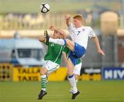 28 April 2011; Chris Lyons, Republic of Ireland U18, in action against Joshua White, England U18. Centenary Shield, Republic of Ireland U18 v England U18, Tallaght Stadium, Tallaght, Co. Dublin. Picture credit: Pat Murphy / SPORTSFILE