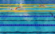 30 April 2011; Grainne Murphy, Limerick Swimming Club, leads her heat of the Women's 400m Freestyle at the Irish National Long Course Swimming Championships 2011. National Aquatic Centre, Abbotstown, Co. Dublin. Picture credit: Brendan Moran / SPORTSFILE