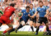 30 April 2011; Brian O'Driscoll, Leinster, with support from team-mates Eoin Reddan and Gordon D'Arcy, right, in action against Toulouse. Heineken Cup Semi-Final, Leinster v Toulouse, Aviva Stadium, Lansdowne Road, Dublin. Picture credit: Brendan Moran / SPORTSFILE