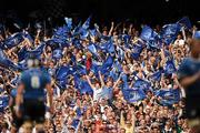 30 April 2011; Leinster supporters cheer as a try is awarded to their side, by the video referee. Heineken Cup Semi-Final, Leinster v Toulouse, Aviva Stadium, Lansdowne Road, Dublin. Picture credit: Brendan Moran / SPORTSFILE