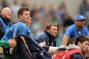 30 April 2011; Leinster's Brian O'Driscoll watches the game from the sin bin during the first half. Heineken Cup Semi-Final, Leinster v Toulouse, Aviva Stadium, Lansdowne Road, Dublin. Picture credit: Brendan Moran / SPORTSFILE