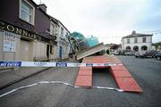 1 May 2011; A general view of the tractor and digger that was used in an attempt to rob the ATM and gain access to the safe at Bank of Ireland Tinahely, Co. Wicklow. Picture credit: Matt Browne / SPORTSFILE