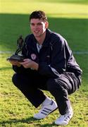 17 January 2002; Pictured at the presentation of the eircom/Soccer Writers Association of Ireland award for the player of the month for December is  winner of the award Kevin Doherty of Shelbourne at Tolka Park in Dublin. Photo by Ray McManus/Sportsfile