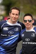 30 April 2011; Leinster supporters Ross Bowden, left, and Garry Craig, from Artane, Dublin, at the game. Heineken Cup Semi-Final, Leinster v Toulouse, Aviva Stadium, Lansdowne Road, Dublin. Picture credit: Stephen McCarthy / SPORTSFILE