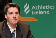 4 May 2011; Kevin Ankrom during a press conference where he was introduced as the new High Performance Director of Athletics Ireland. Conrad Hotel, Earlsfort Terrace, Dublin. Picture credit: Matt Browne / SPORTSFILE